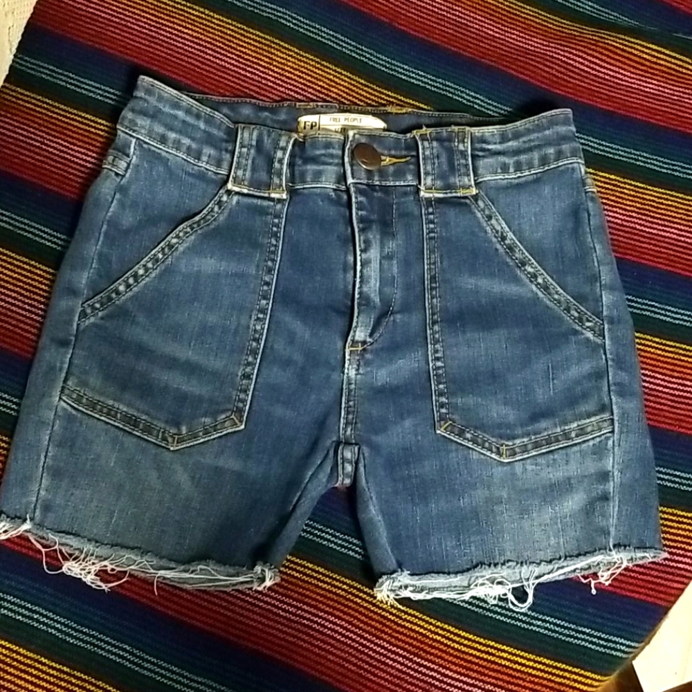 Free People Classic Blue Jean Shorts